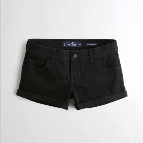 black low rise shorts